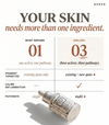 Hinlura product with text about multiple ingredients needed for skin care.